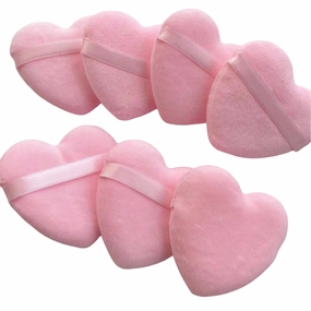 Heart Shaped Makeup Sponge Puff 8PCS – Soft Velvet Powder Puff and Beauty Blender Set, Reusable Pink Heart Makeup Applicator for Face, Foundation, and Blending – Soft Beauty Blender Sponge Tool