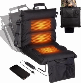 Heated Stadium Seats for Bleachers with Back Support and Cushion, 3-Temperature Control & Timer Heating Bleacher Chairs, Comfort Stadium Chair Portable Bleacher Seat for Sports Events Outdoor