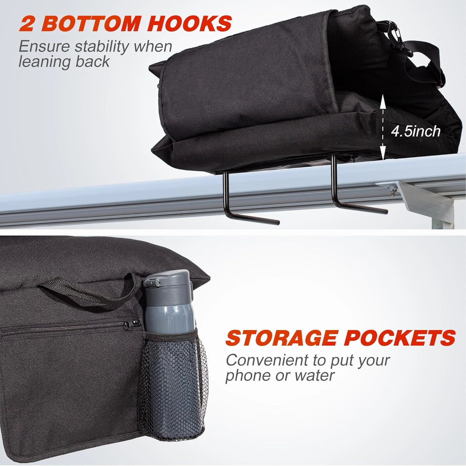 Heated Stadium Seats for Bleachers with Back Support and Cushion, 3-Temperature Control & Timer Heating Bleacher Chairs, Comfort Stadium Chair Portable Bleacher Seat for Sports Events Outdoor