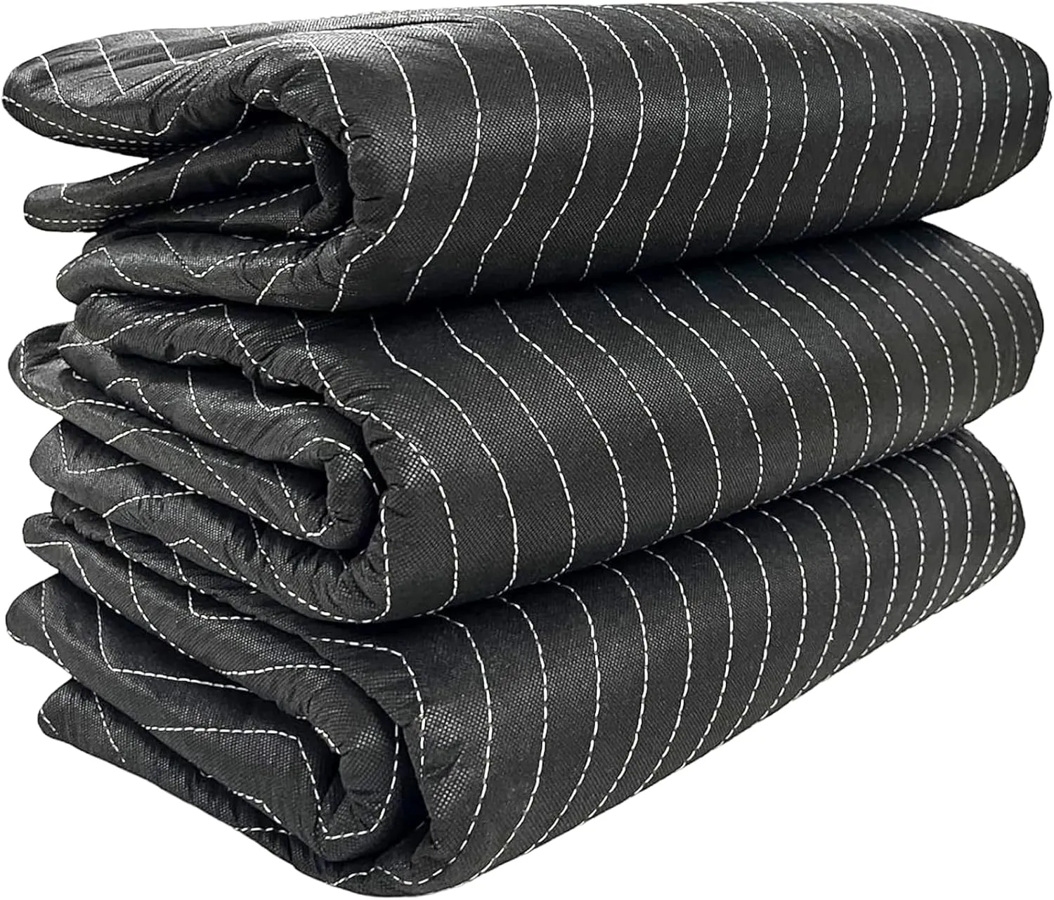 Heavy Duty Moving Blanket (72” x 80”) - 55lb / Dozen, Furniture Blankets Pads for Moving & Storage, Professional Quilted Large Moving Blanket – 1ct (Black, Dark Blue)
