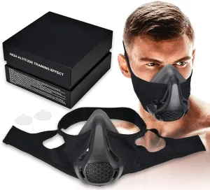 High Altitude Mask, Training Workout Mask Men to Improve Lung Capacity, 24 Level Breathing Resistance Fitness Mask to Upgrade Endurance, for All Sport: Running, Cardio, Cycling, Gym