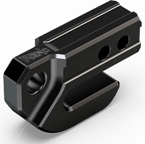 Hitch Slider, 2" Receiver Slider Skid Protection 45,000 lbs Compatible with 3/4" D-Ring or Soft Shackle for Trucks Off-Road Vehicle Towing Recovery Hitch Protection (Aluminum, Black)