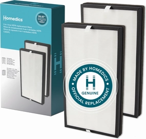 Homedics True HEPA Replacement Filter, Compatible with Homedics Air Purifier AP-C500, AP-C550, Dust Remover, Air Cleaner, Activated Carbon Filters, Remove Pet Odors, Household Odors, Airborne Allergen