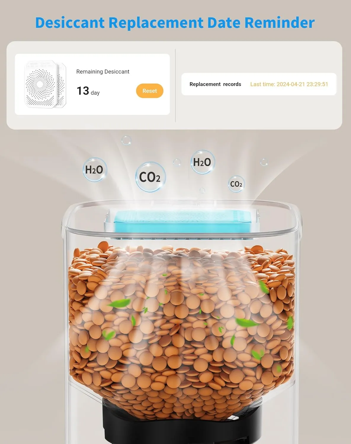HoneyGuaridan 3.5L Automatic Cat Feeder for Two Cats, 2.4G WiFi Enabled Smart Feed Pet Feeder with Stainless Steel Bowl,APP Control Dispenser, Dual Power Supply,Desiccant Bag,10s Meal Call