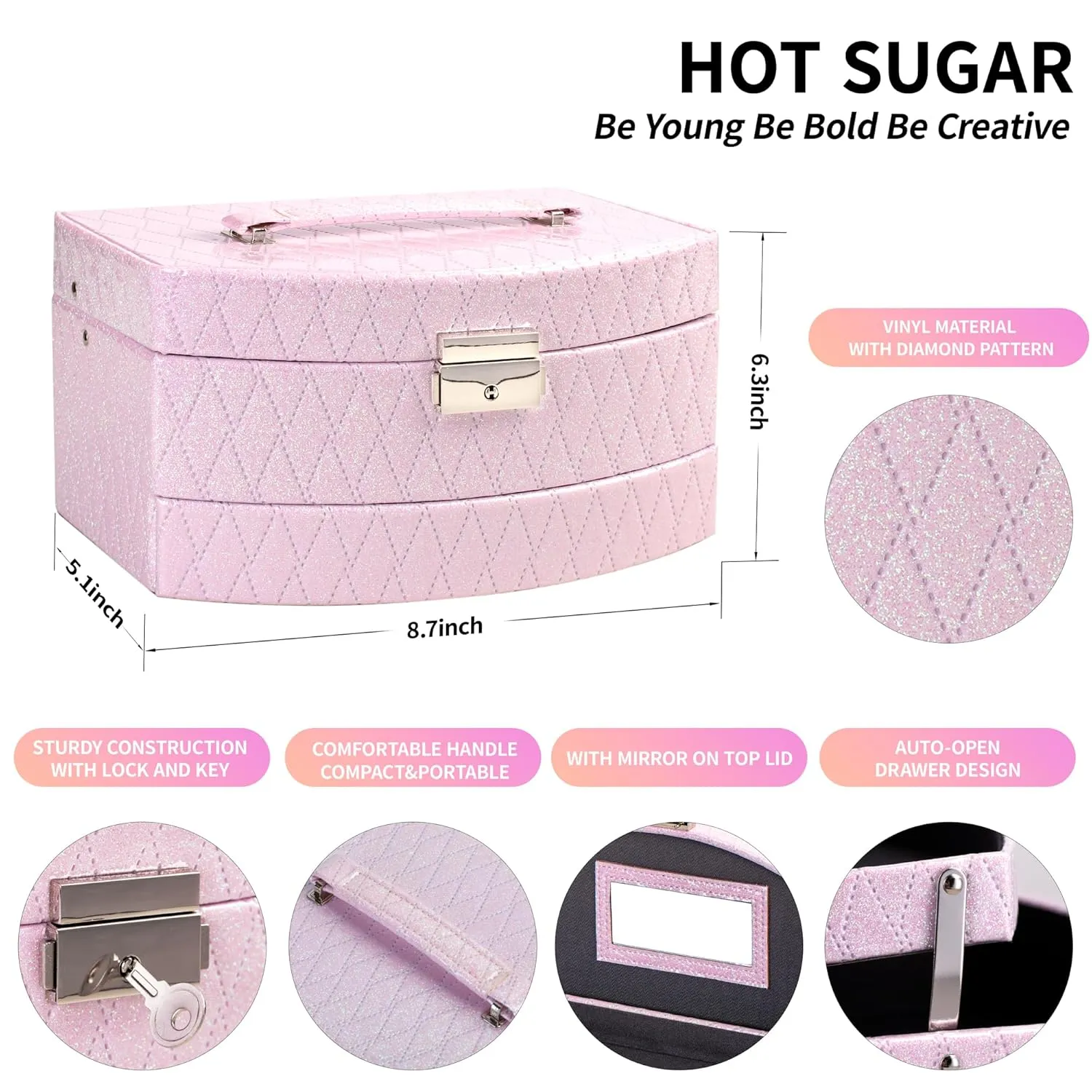 Hot Sugar Makeup Kit for Girls 10-12 | All-in-One Beginner Cosmetic Set with Real Tools & Cosmetics | Birthday Christmas Gift for Tweens, Teens & Kids (Pink)