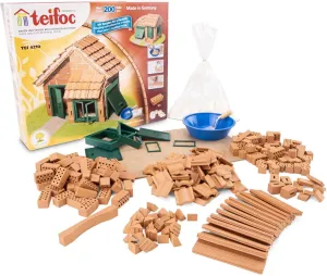 House Tile Roof Brick Construction Set, 207 Building Blocks, Erector Set and STEM Building Toy