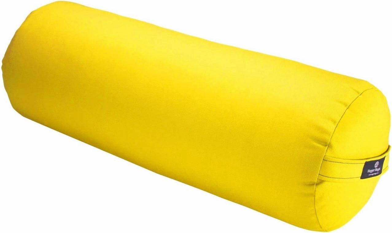 Hugger Mugger Round Yoga Bolster - Firm Round Shape, Higher Profile, Great Under Knees, Soft Support, Handmade in The USA
