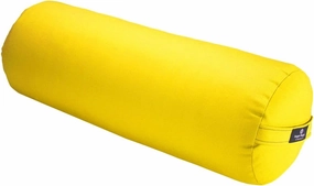 Hugger Mugger Round Yoga Bolster - Firm Round Shape, Higher Profile, Great Under Knees, Soft Support, Handmade in The USA