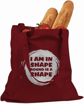 I am in shape. Round is a shape Cotton Canvas Tote Bag