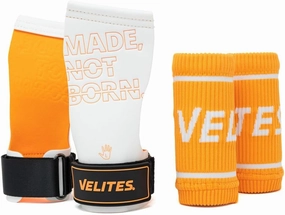 I Quad Pro Handgrips I Professional Cross Training Gloves or Gymnastics I All Surface I Use with Magnesium I Includes Free Bands