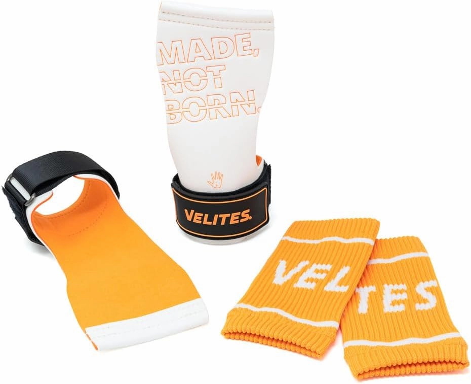 I Quad Pro Handgrips I Professional Cross Training Gloves or Gymnastics I All Surface I Use with Magnesium I Includes Free Bands