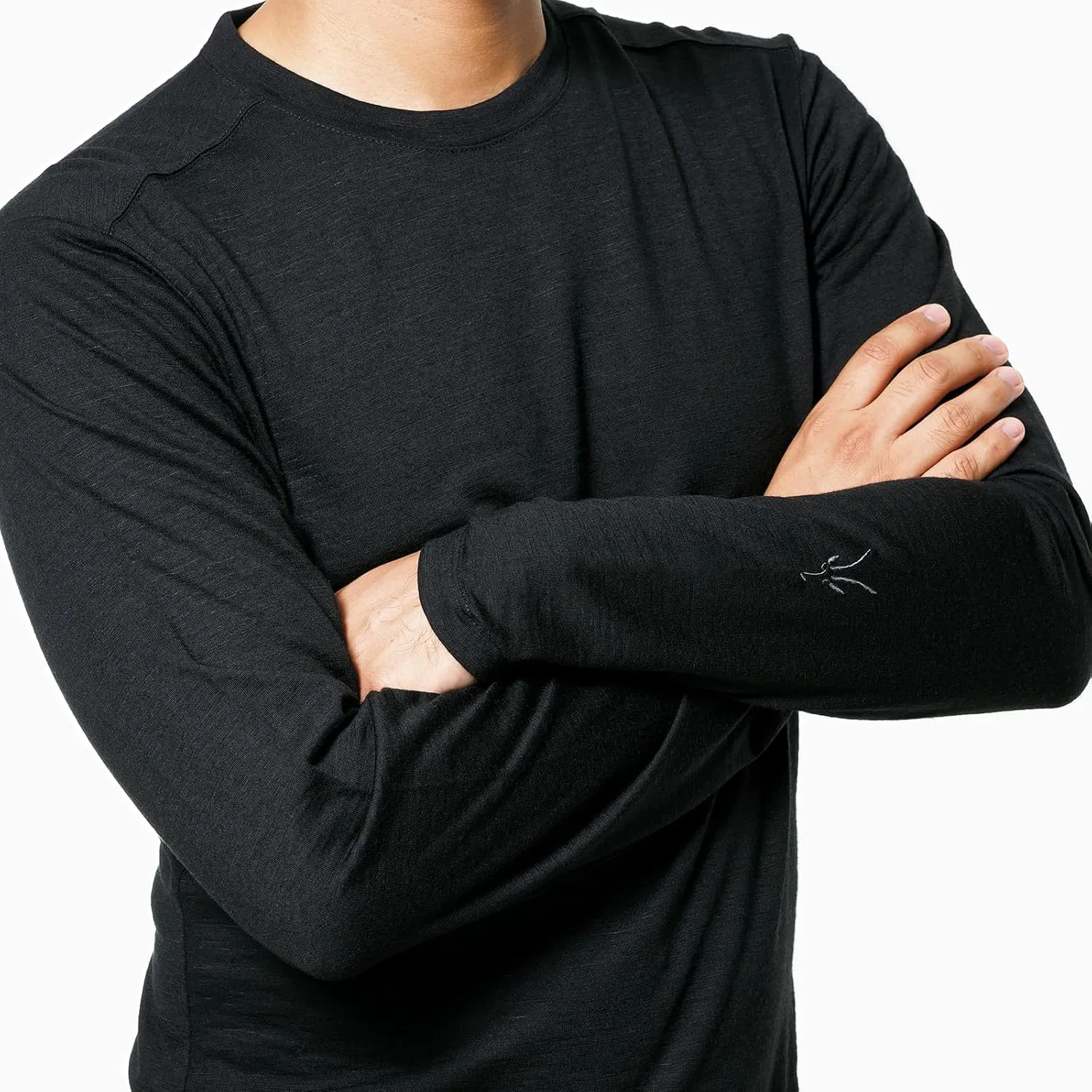 IBEX Merino Wool Men's Journey Long Sleeve Crew Neck Tee | Lightweight, Moisture-Wicking, Soft & Breathable Men's T-Shirt