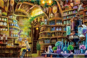 Ingooood- Jigsaw Puzzle 1000 Pieces for Adult- Fantasy Series- Exhibition Bookstore_IG-1217 Entertainment Wooden Puzzles Toys…