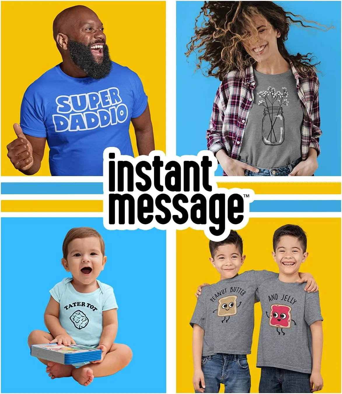 Instant Message - Dinosaur - Friends Come in Every Shape & Size - Toddler & Youth Crewneck Fleece Sweatshirt