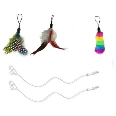 Interactive Cat Toys for Indoor Cats, Automatic Kitten Toys Electronic with Mouse and 3 Feathers for Cats to Play Alone Exercise