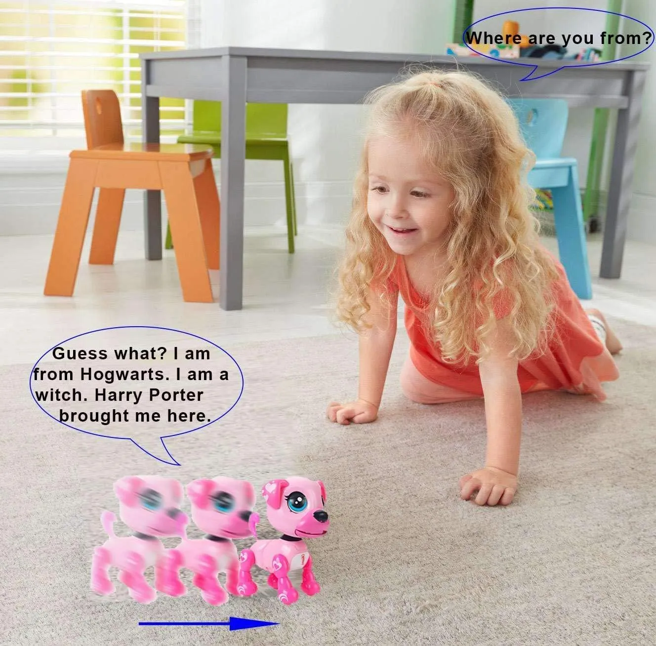 Interactive Puppy - Smart Pet, Electronic Robot Dog Toys for Age 3 4 5 6 7 8 Year Old Girls, Gift Idea for Kids ● Voice Control＆Intelligent Talking (Dark Purple)