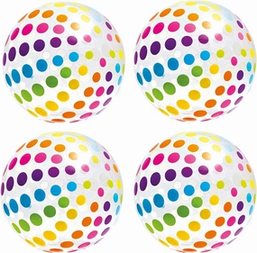 Intex Jumbo Inflatable Big Panel Colorful Giant Beach Ball (Set of 4) | 59065EP