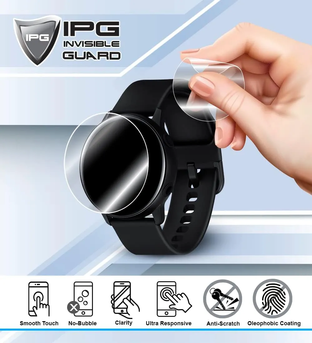 IPG for Universal Round Watch Screen Protector (2 Units) Hydrogel Film Bubble Free Anti-Scratch Invisible Protection Good for Smart Watch Too Size Options are Available (37 mm Diameter)