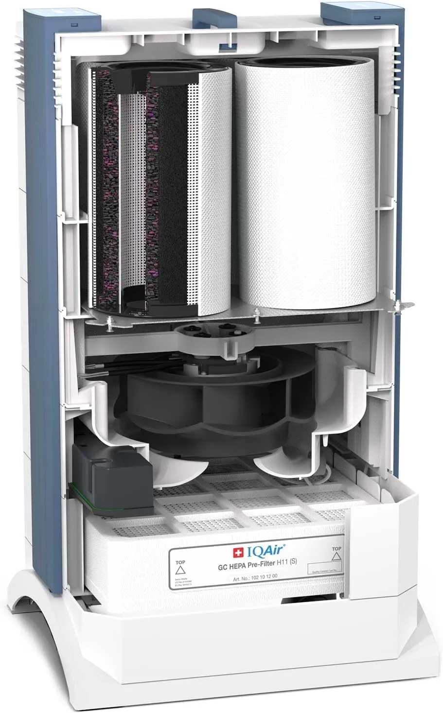 IQAir GC MultiGas XE Air Purifier – Smart MultiGas Filtration for Rooms up to 1125 sq ft - Chemicals, Odors, VOCs, and Particles, Swiss Made, WiFi Enabled