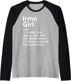 IRMO GIRL SC SOUTH CAROLINA Funny City Home Roots Gift Raglan Baseball Tee