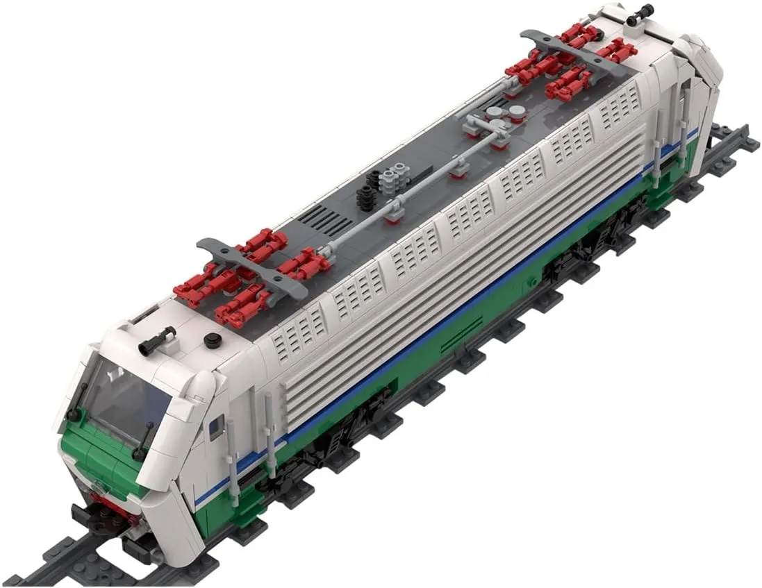 Italian E402B Locomotive Building and Construction Toy, Technic Train Series Building Block Set, Creative Interactive Toy for Teens and Up (1282PCS ) - Static