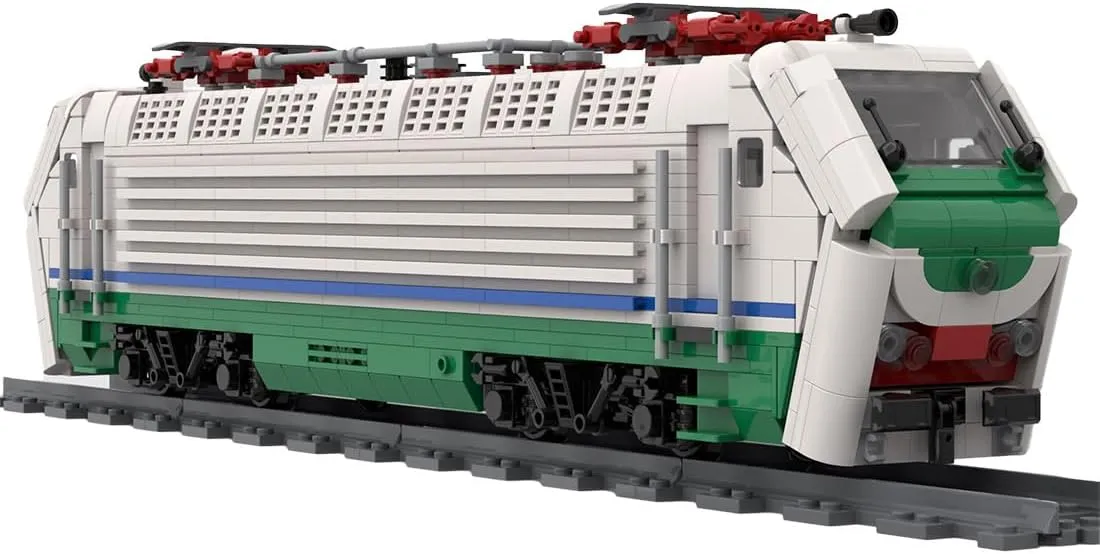 Italian E402B Locomotive Building and Construction Toy, Technic Train Series Building Block Set, Creative Interactive Toy for Teens and Up (1282PCS ) - Static