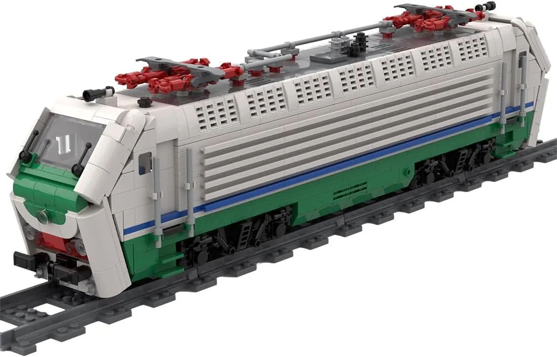 Italian E402B Locomotive Building and Construction Toy, Technic Train Series Building Block Set, Creative Interactive Toy for Teens and Up (1282PCS ) - Static