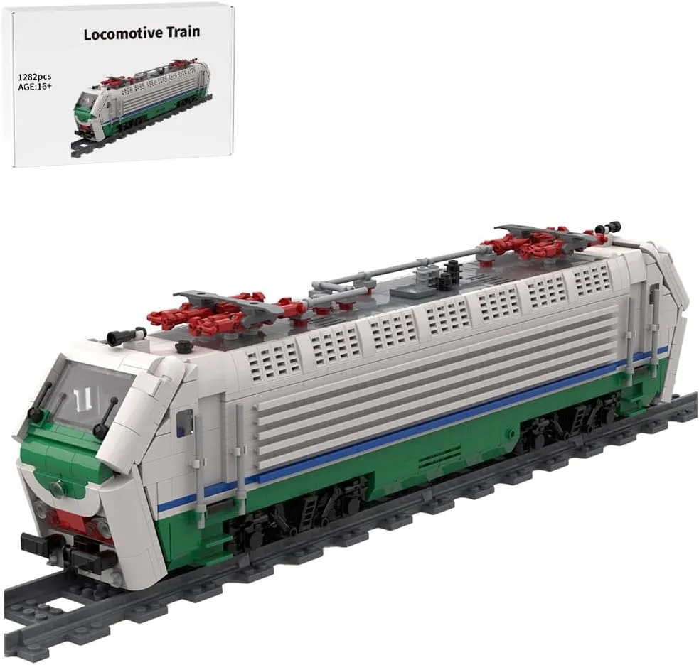 Italian E402B Locomotive Building and Construction Toy, Technic Train Series Building Block Set, Creative Interactive Toy for Teens and Up (1282PCS ) - Static