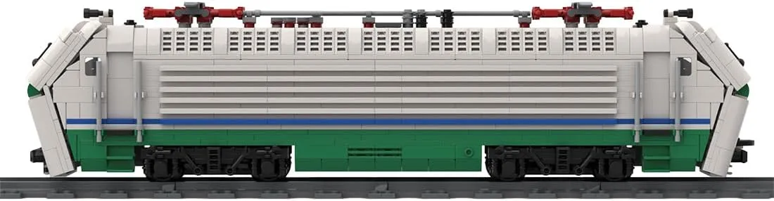 Italian E402B Locomotive Building and Construction Toy, Technic Train Series Building Block Set, Creative Interactive Toy for Teens and Up (1282PCS ) - Static