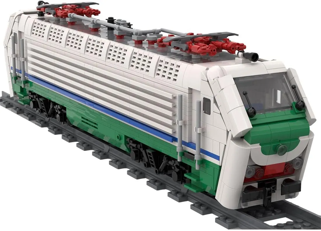 Italian E402B Locomotive Building and Construction Toy, Technic Train Series Building Block Set, Creative Interactive Toy for Teens and Up (1282PCS ) - Static