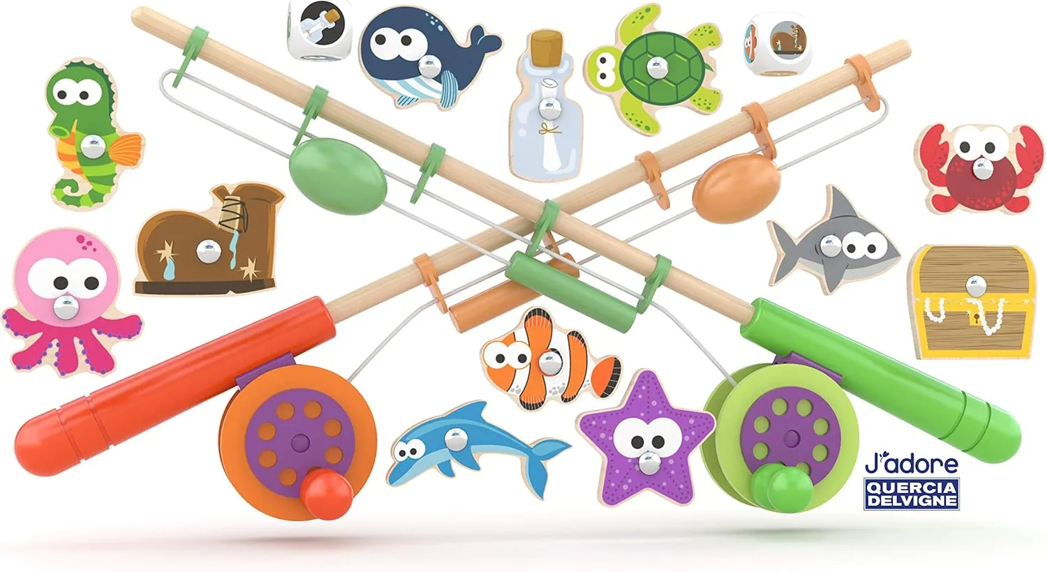 J'adore Wooden Magnetic Fishing Game Toy