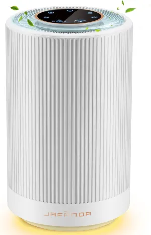 Jafanda Air Purifiers for Home Bedroom, True HEPA 13 Coverage 450 sqft, 23 dB Air Cleaner with Brushless Motor, Effectively Remove Pollen Dust and Odor to Prevent Seasonal Air Diseases, Night Light