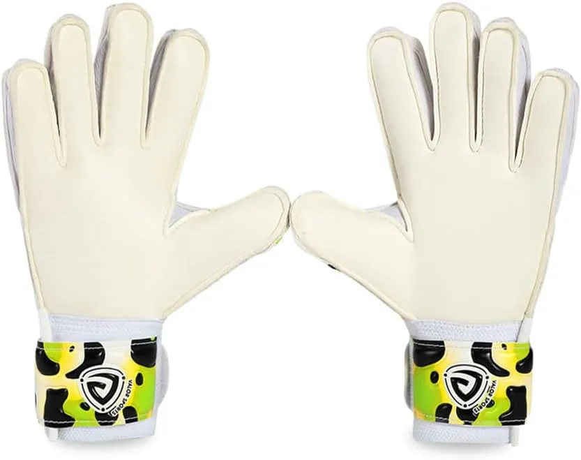 Janus Goalkeeper Gloves for Youth & Kids & Boys & Girls Goalie Gloves with Premium Quality Latex Palm & Back Hand, Finger Spine Protection & Double Layer Wristband