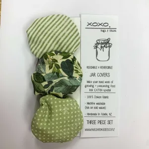 Jar Covers - Green Stripe/Green Floral/Green Polka Dot