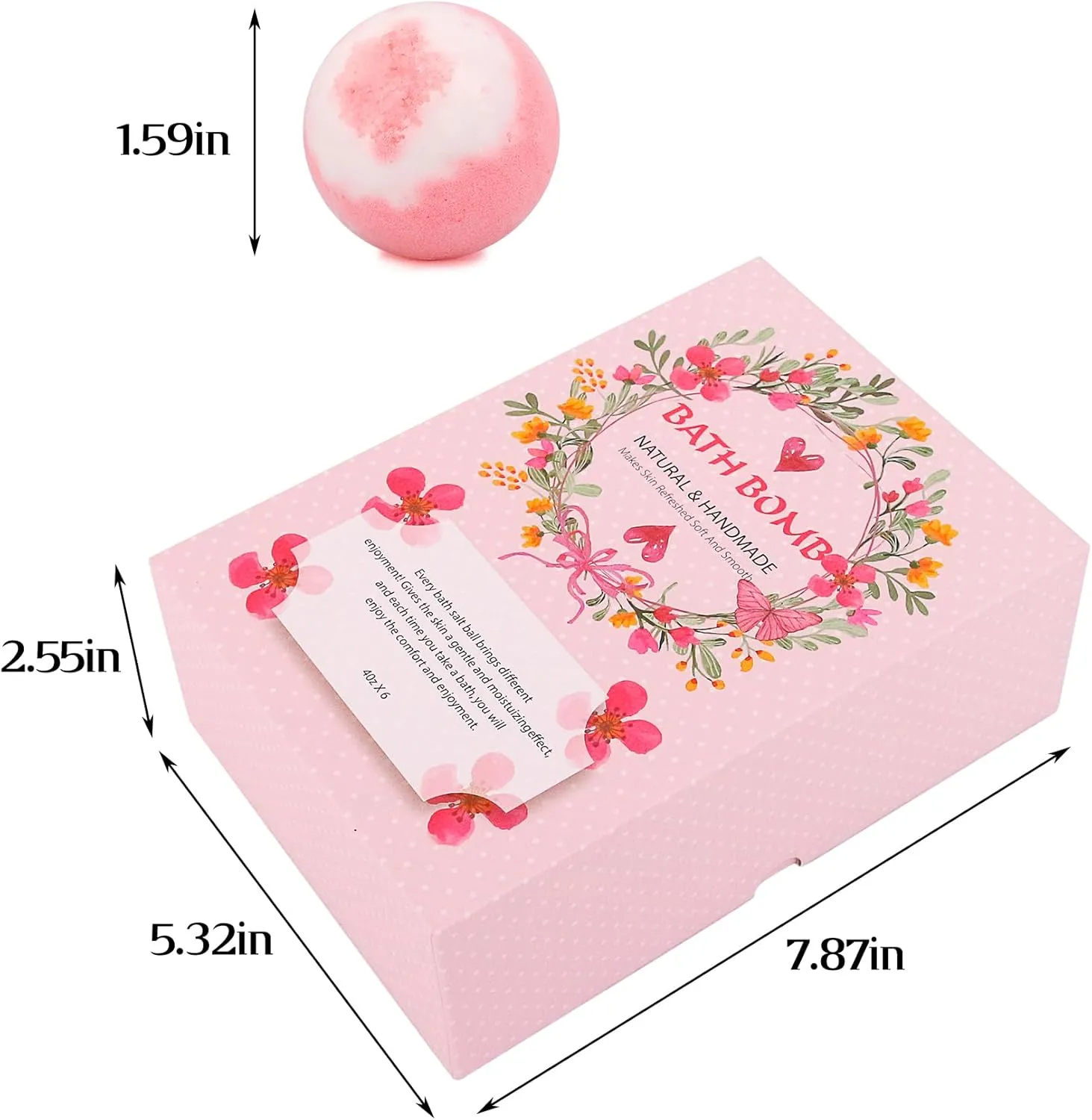 Jascaela Bath Bomb Salt Ball Plant Essential Oil Fragrance Bath Salt Bomb Moisturizing Dry Skin Relaxing Bath Bomb Gift Set