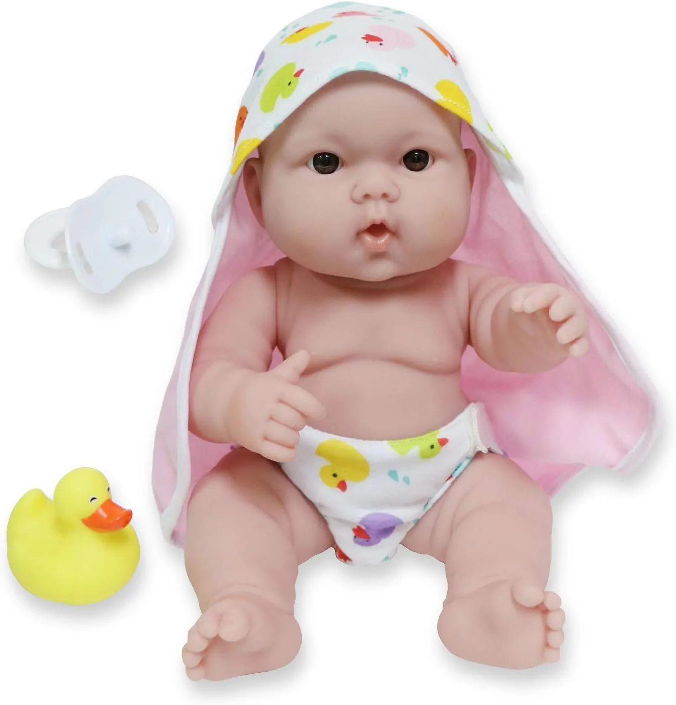 JC Toys - Lots to Love Babies 14" All Vinyl Doll | 4 Piece Bath Time Gift Set | Posable & Waterproof | Ages 2  Pink