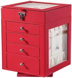 Jewelry Armoire Jewelry Box Rotatable Multilayer Storage Box Cosmetic Box Ring Earring Necklace Bracelet Watch Small Jewelry Storage Box Jewelry Organizer