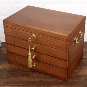 Jewelry Organizer Jewelry Boxes Organizer for Women Vintage Jewelry Case with Drawers and Large Wooden Jewelry Organizer for Necklaces Earrings Watches Jewelry