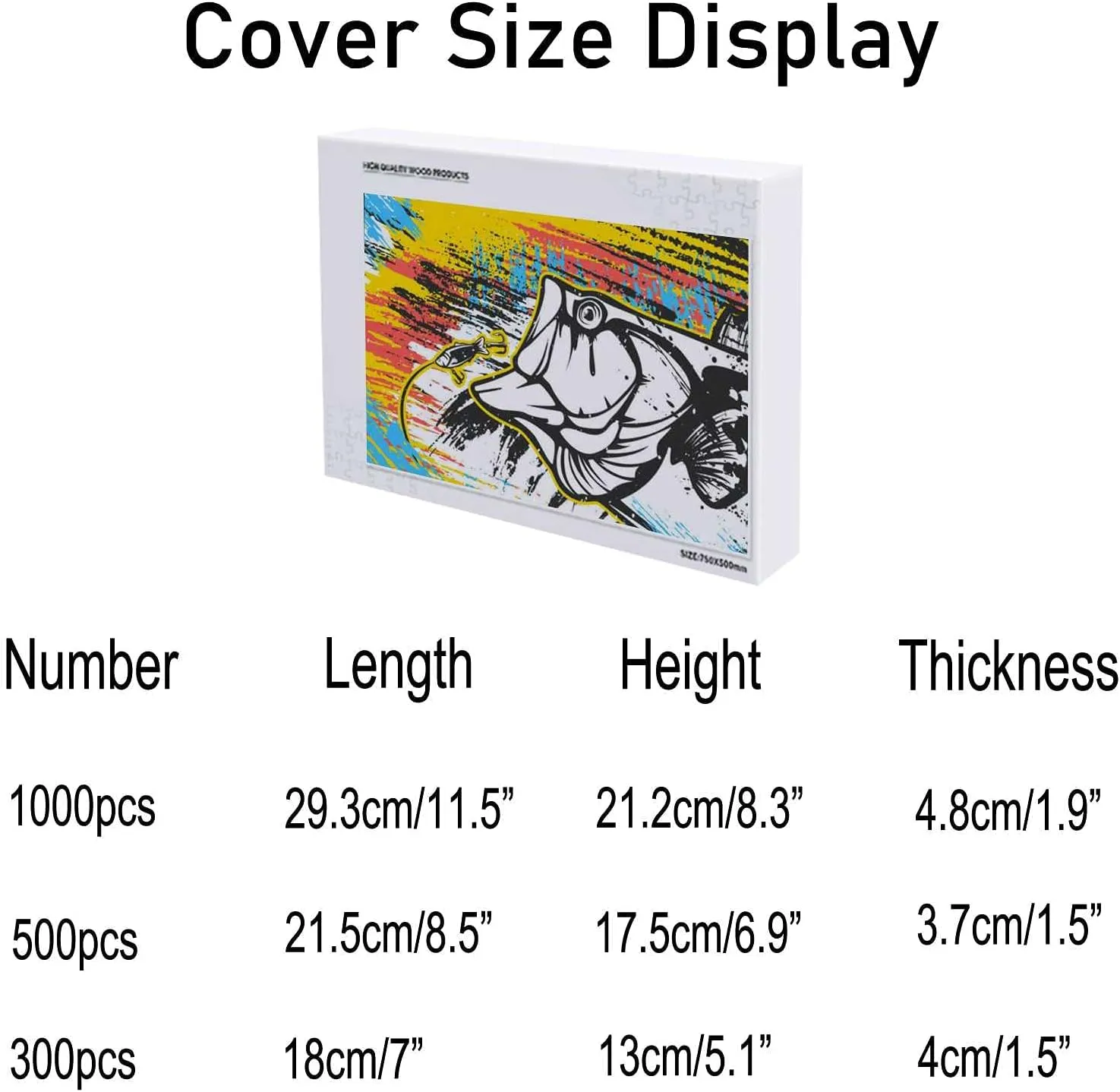 Jigsaw Puzzle for Teens Adults Fishing Fish Puzzle Large Challenge Educational Puzzles Game Toys Gift Boredom Buster Artwork Home Wall Decor