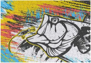 Jigsaw Puzzle for Teens Adults Fishing Fish Puzzle Large Challenge Educational Puzzles Game Toys Gift Boredom Buster Artwork Home Wall Decor