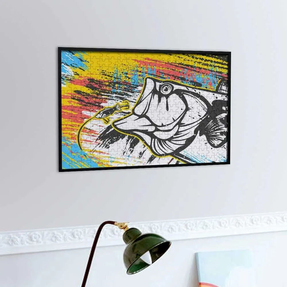 Jigsaw Puzzle for Teens Adults Fishing Fish Puzzle Large Challenge Educational Puzzles Game Toys Gift Boredom Buster Artwork Home Wall Decor