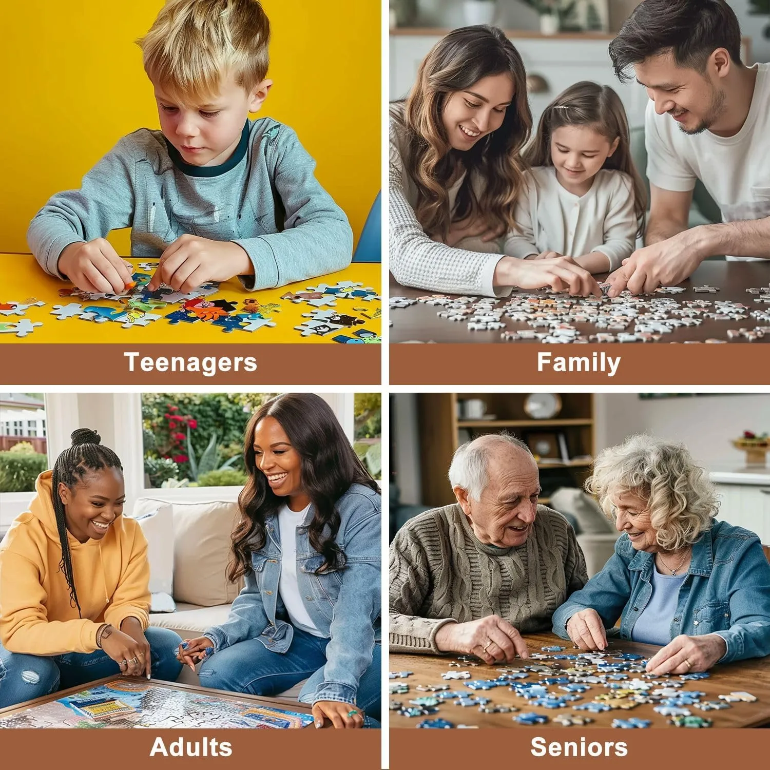 Jigsaw Puzzles 1000 Pieces for Adult Fishing Rod Reel Boat Puzzle Game for Family Wooden Puzzle Toy Educational Games Puzzles for Home Decor