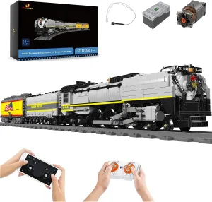 JMBricklayer Remote Control UP844 Steam Locomotive Building Blocks Kit With Lights 51112, Model Train Sets for Adults, Christmas Toys Gifts for Teens 14 , 3357 PCS