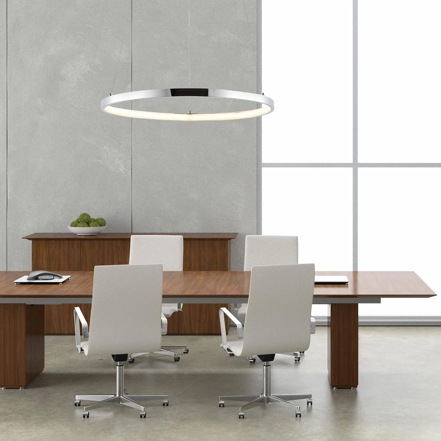 JONATHAN Y JYL7202C Bradley 15.75" 1-Light Modern Contemporary Metal Round Integrated LED Pendant Midcentury Transitional Adjustable Dining Room Living Room Kitchen Island Foyer Bedroom, Chrome