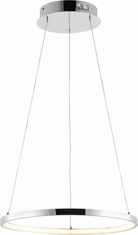 JONATHAN Y JYL7202C Bradley 15.75" 1-Light Modern Contemporary Metal Round Integrated LED Pendant Midcentury Transitional Adjustable Dining Room Living Room Kitchen Island Foyer Bedroom, Chrome