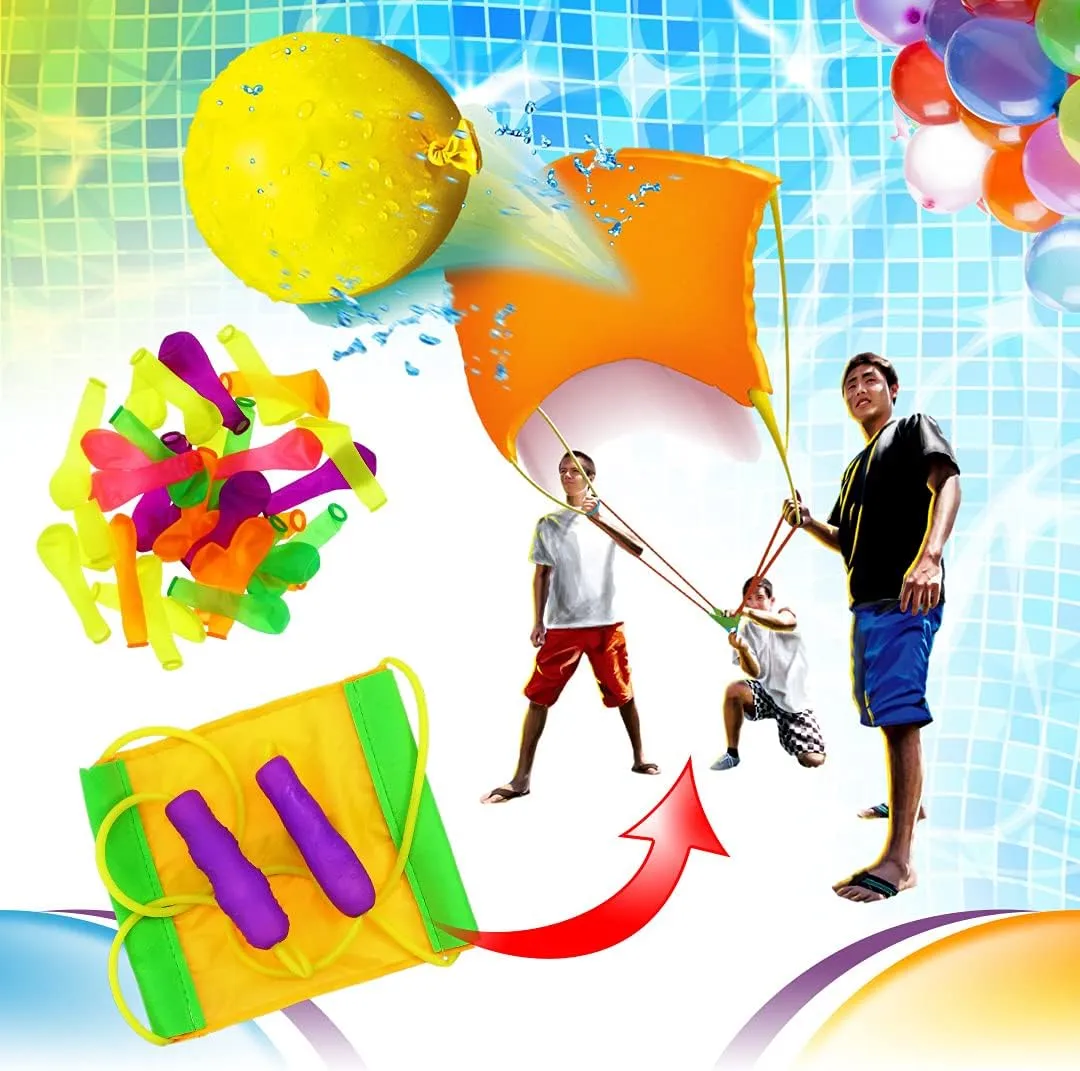 KAOS Water Balloon Launcher Slingshot for Kids with 30 Colored Water Balloons & 1 Filler per Set. Long Range Water Balloon Slingshot. Outdoor Water Toys, Pool & Beach Toys. (2 Sets) 181-2s
