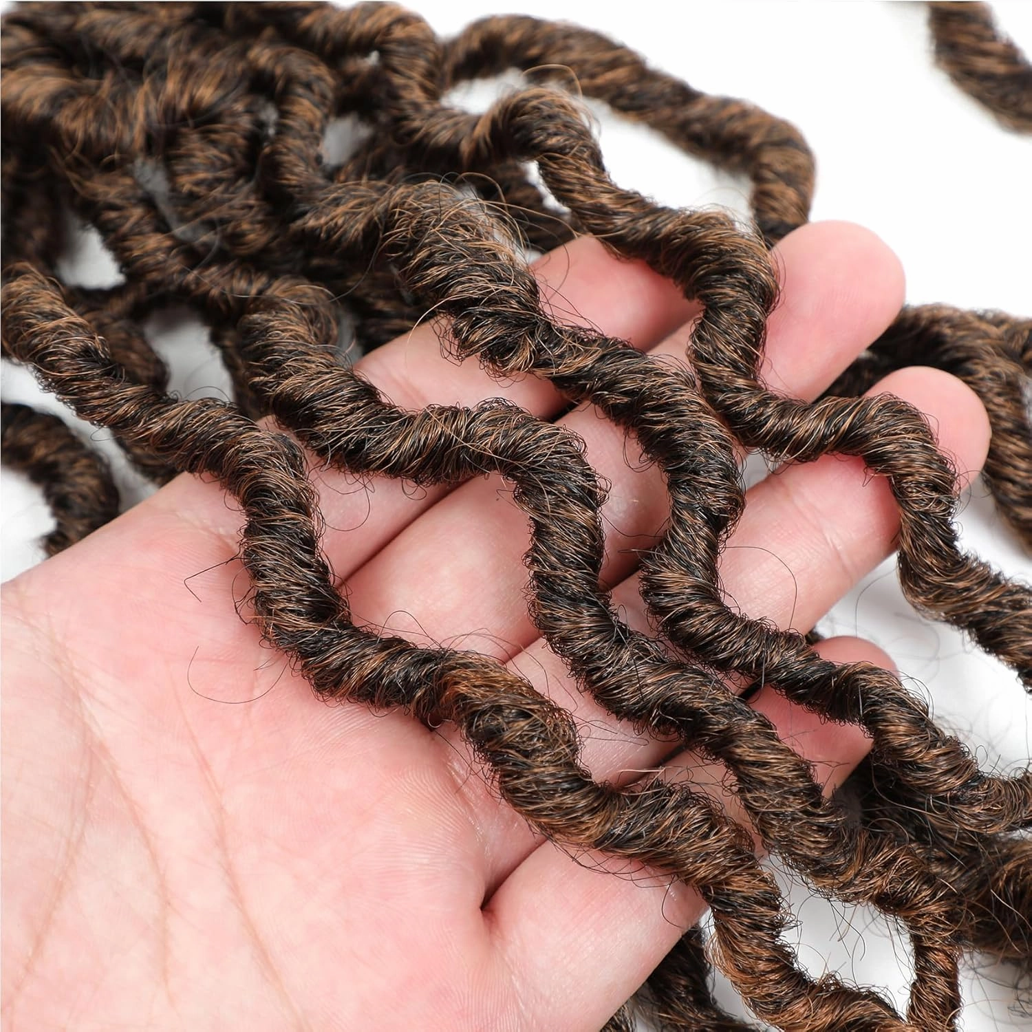 Karida Goddess Locs Crochet Hair 12 Inch, 8 Packs Faux Locs Crochet Hair for Black Women, Pre Looped Crochet Faux Locs With Curly Ends (12 Inch (Pack of 8), T30#)