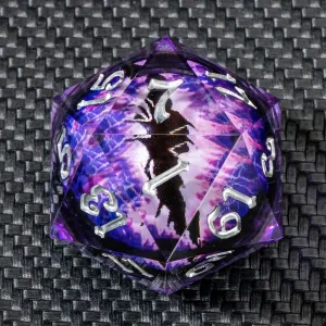 KERWELLSI Float Liquid Core Beholder Eye Single 33mm D20 Dice with Gift Box, Resin 20 Sided DND Dice, Colorful Large Polyhedral Role Playing Dice D and D Dice