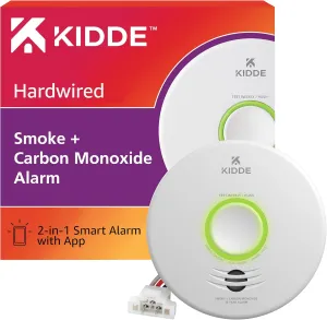 Kidde Smart Smoke & Carbon Monoxide Detector, WiFi, Alexa Compatible Device, Hardwired w/Battery Backup, Voice & App Alerts