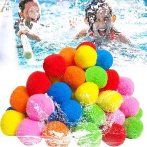 Kiddospace Reusable Water Sponge Balls,Kiddo Space Reusable Water Sponge Balls,Instant Refill Water Balloons No Cleanup for Pool, Beach, Backyard,Quick Hydration,Will Not Crack